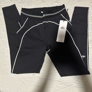ALO Yoga  Black Leggings with White Accents medium